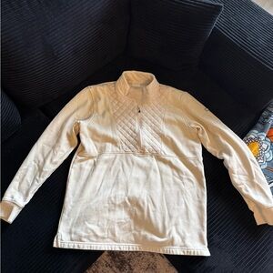 Women's Cream Quilted Pullover Jacket